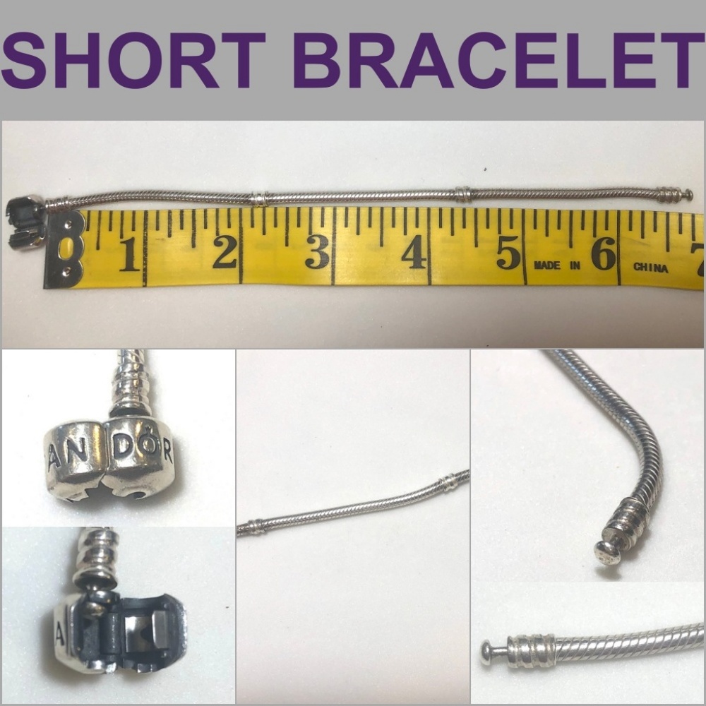 Pandora Sterling Silver Chain Link Clasp Bracelets - Picture 6 of 8